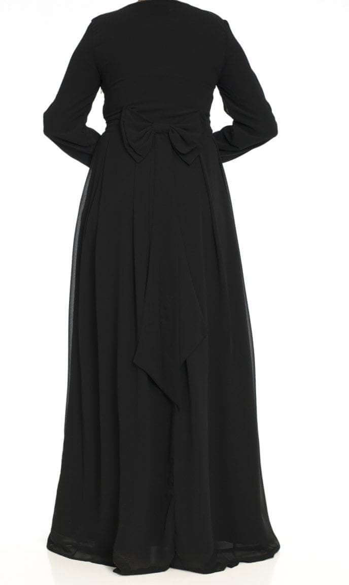 Black Classy Bow-tie dress Kabayare
