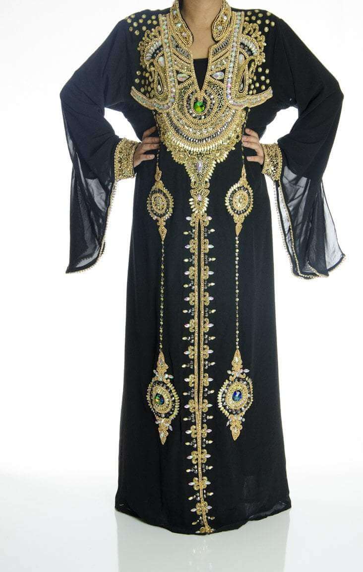 Black Crustali Khaleeji Dress Kabayare