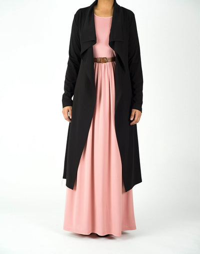 Black Draped Drop cardigan