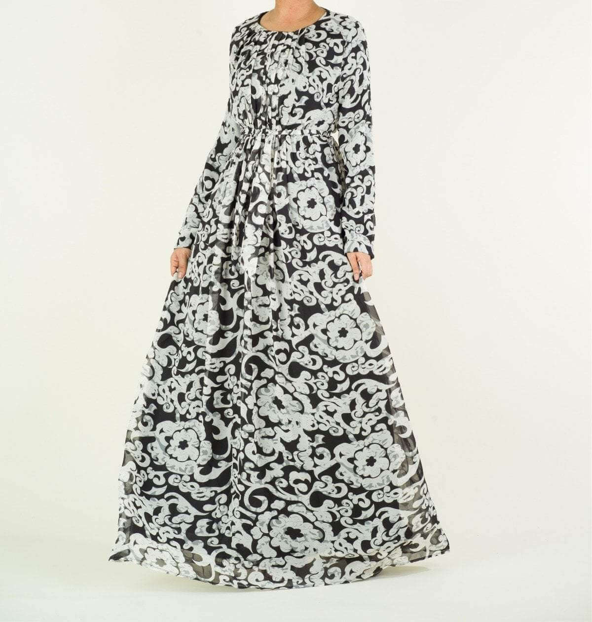 Black Henna CHIFFON dress Kabayare