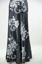 Black Henna floral Silk Skirt Kabayare