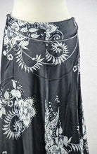 Black Henna floral Silk Skirt Kabayare