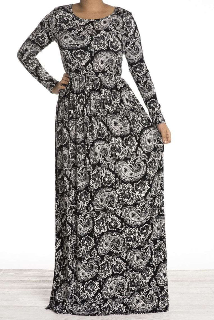 Black Henna maxi dress Kabayare