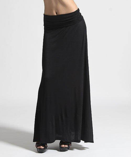 Black Jersey Maxi Skirt Kabayare