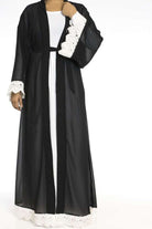 Black Lace Trim Kimono Cardigan Kabayare