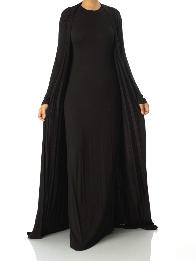 Black Made just for you jersey matching set dress Kabayare