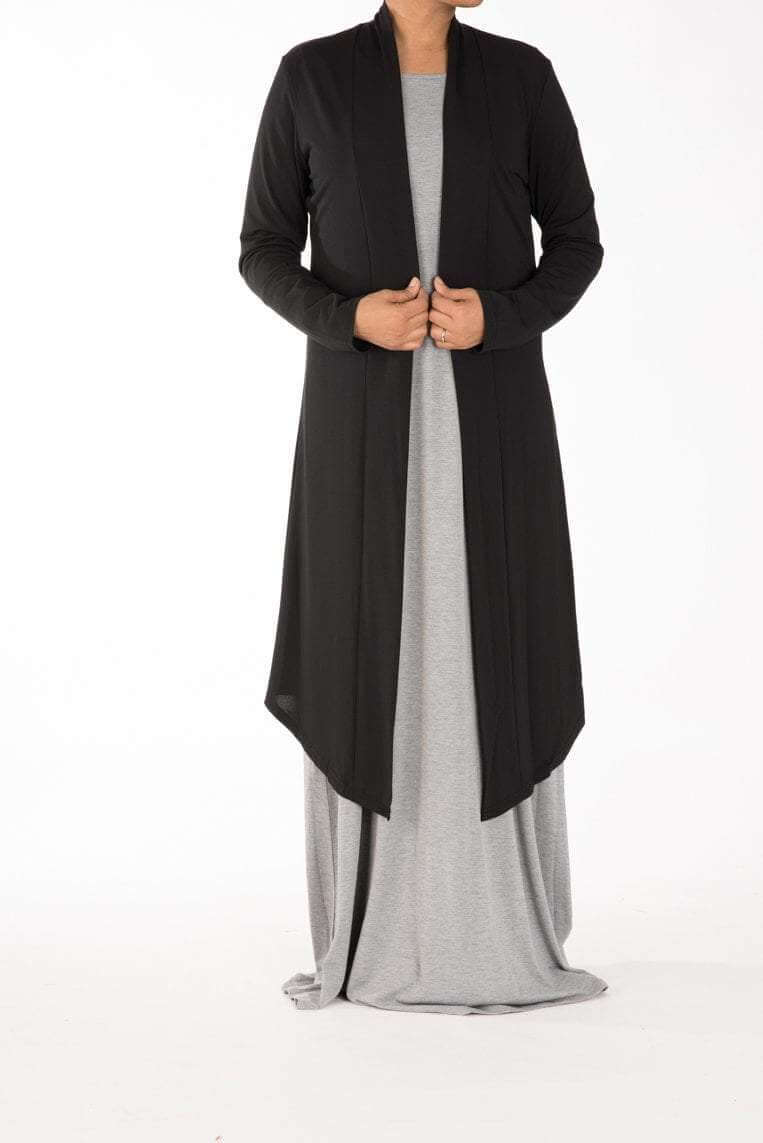 Black  Maxi Cardigan Kabayare