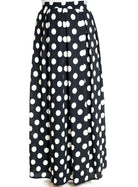 Black Polka dot Maxi skirt - Kabayare Fashion (5319133331605)