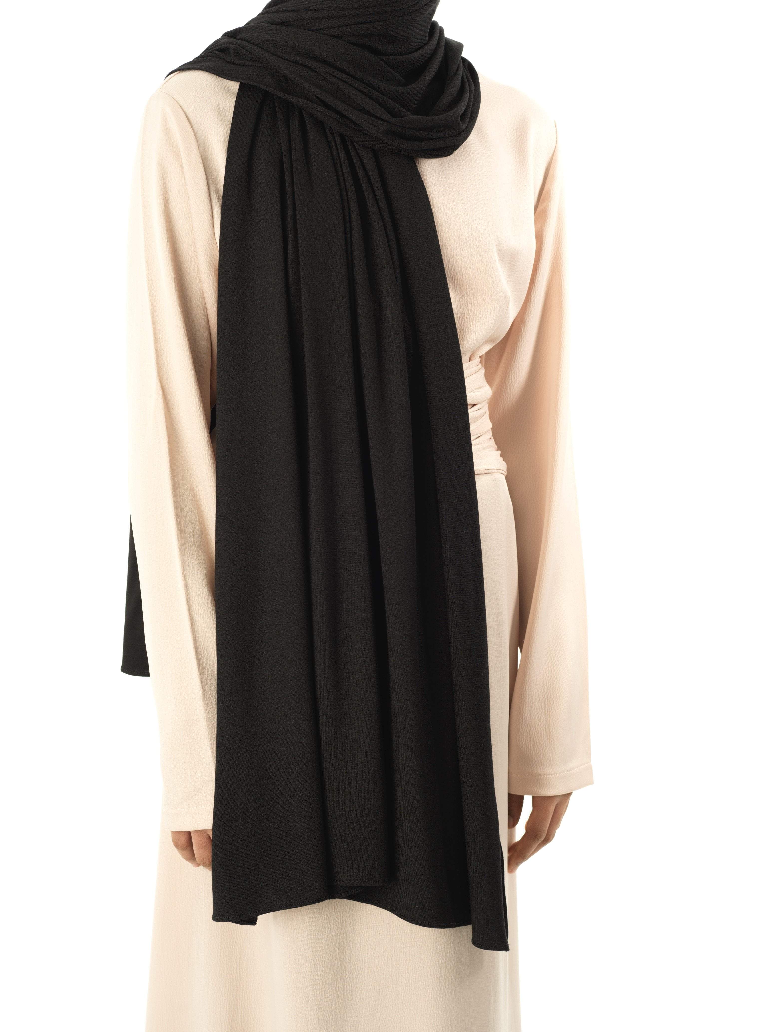 Black  Premium jersey hijab Kabayare
