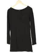 Black Ribbed Sweater Shirt Kabayare