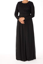 Black Romantic Fantasy Maxi Dress Kabayare