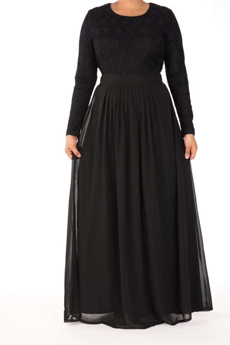 Black Romantic Fantasy Maxi Dress Kabayare