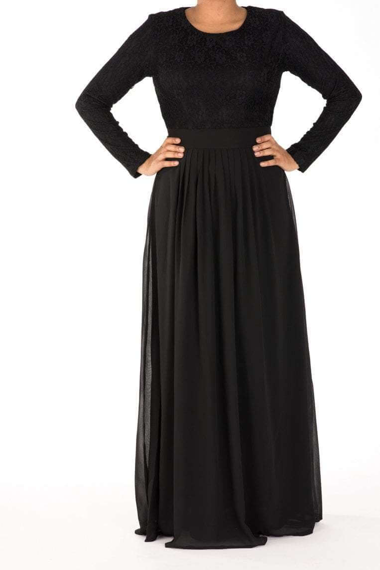 Black Romantic Fantasy Maxi Dress Kabayare