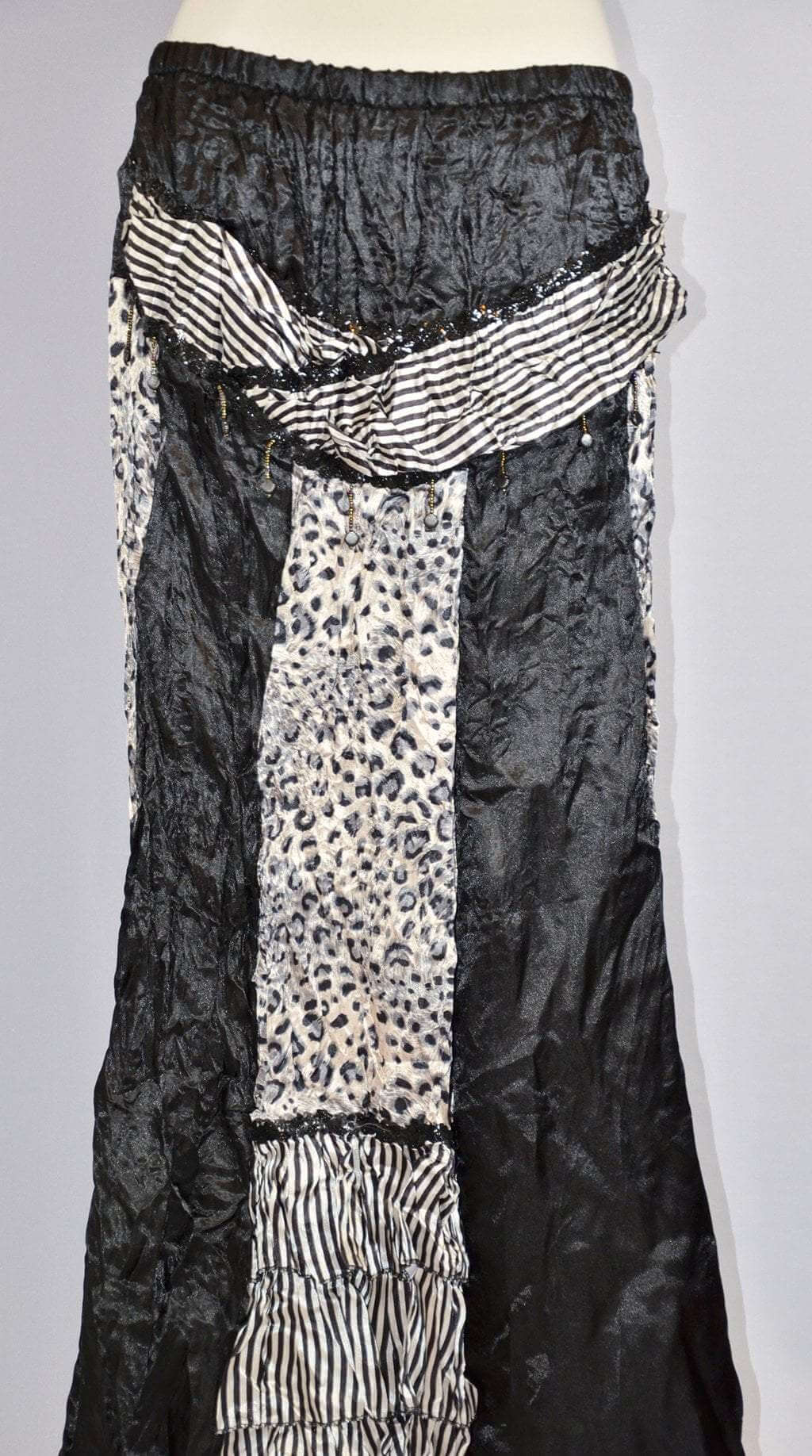 Black Satin leopard and stripes Kabayare