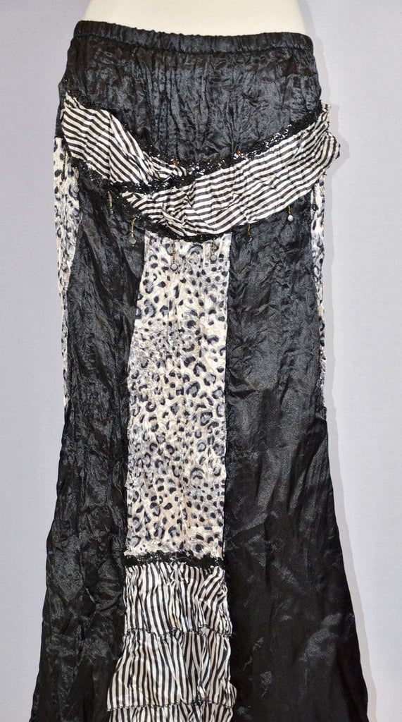 Black Satin leopard and stripes Kabayare