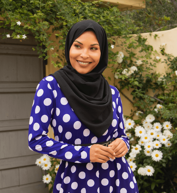 Black Signature Chiffon Hijab Kabayare