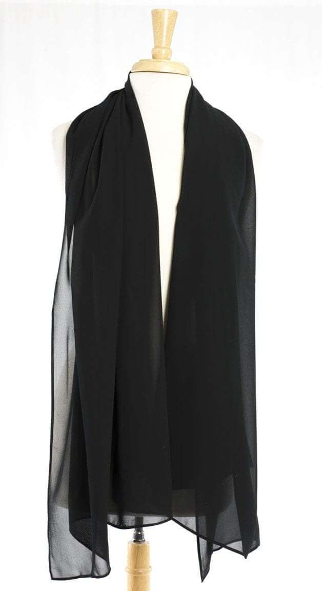 Black Simple Suzanne Scarf Kabayare
