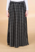 Black Square Chiffon Maxi Skirt Kabayare