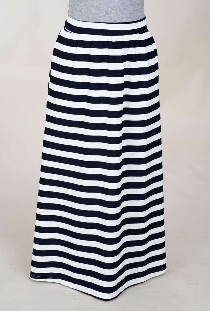 Black Stripe Maxi Skirt Kabayare