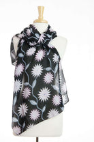 Black Sun-Floral Scarf Kabayare