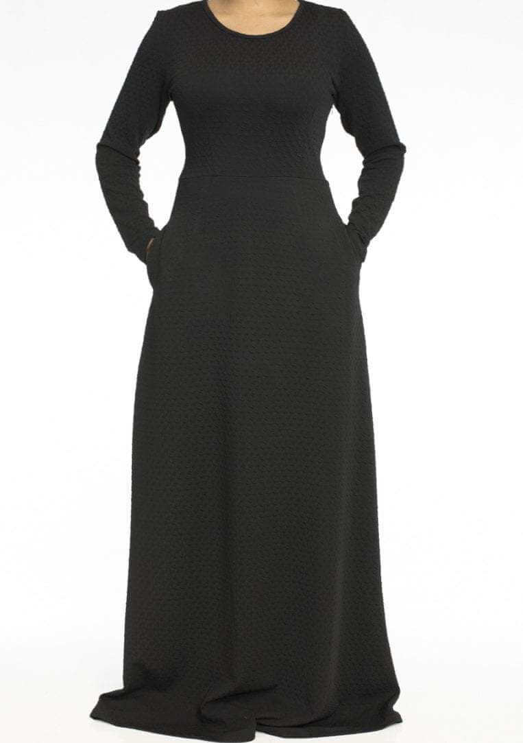 Black textured dress Kabayare