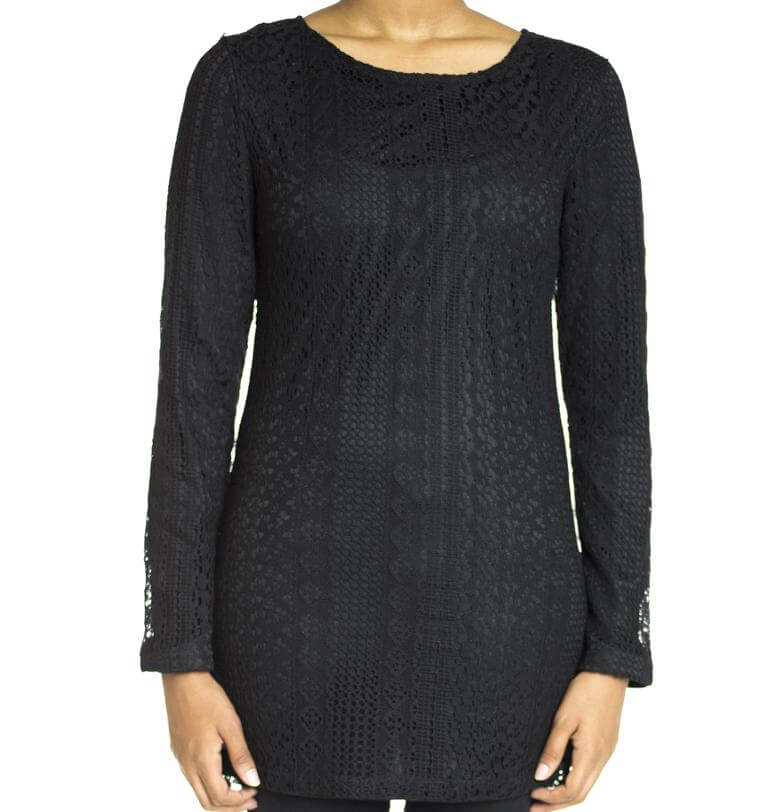 Black True lace top Kabayare