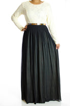 Black Vintage pleated dress Kabayare