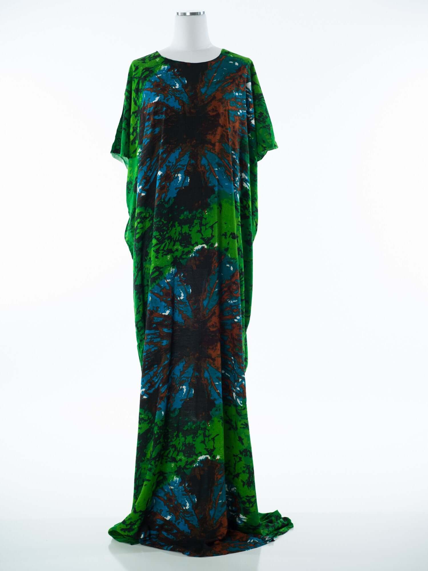 Blue and Green dye-tie bati dress Kabayare