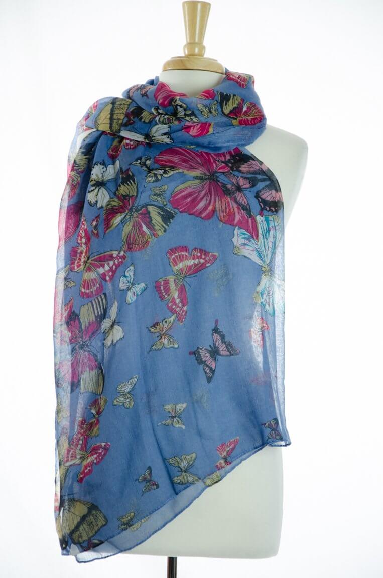 Blue Butterfly Scarve Kabayare