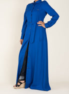 Blue Buttons Shirt-Dress Kabayare