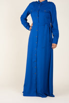 Blue Buttons Shirt-Dress Kabayare