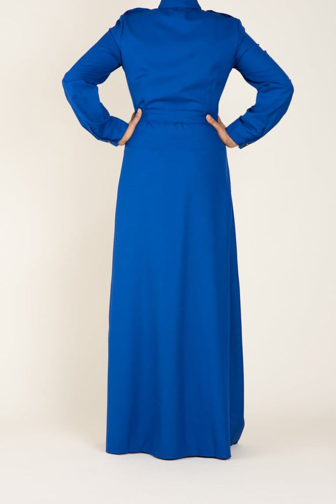 Blue Buttons Shirt-Dress Kabayare
