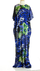 Blue cheetah flower bati dress Kabayare