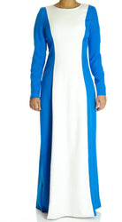 Blue Color-Block Maxi dress Kabayare
