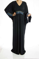 Blue Egg Butterfly Jersey Abaya Kabayare