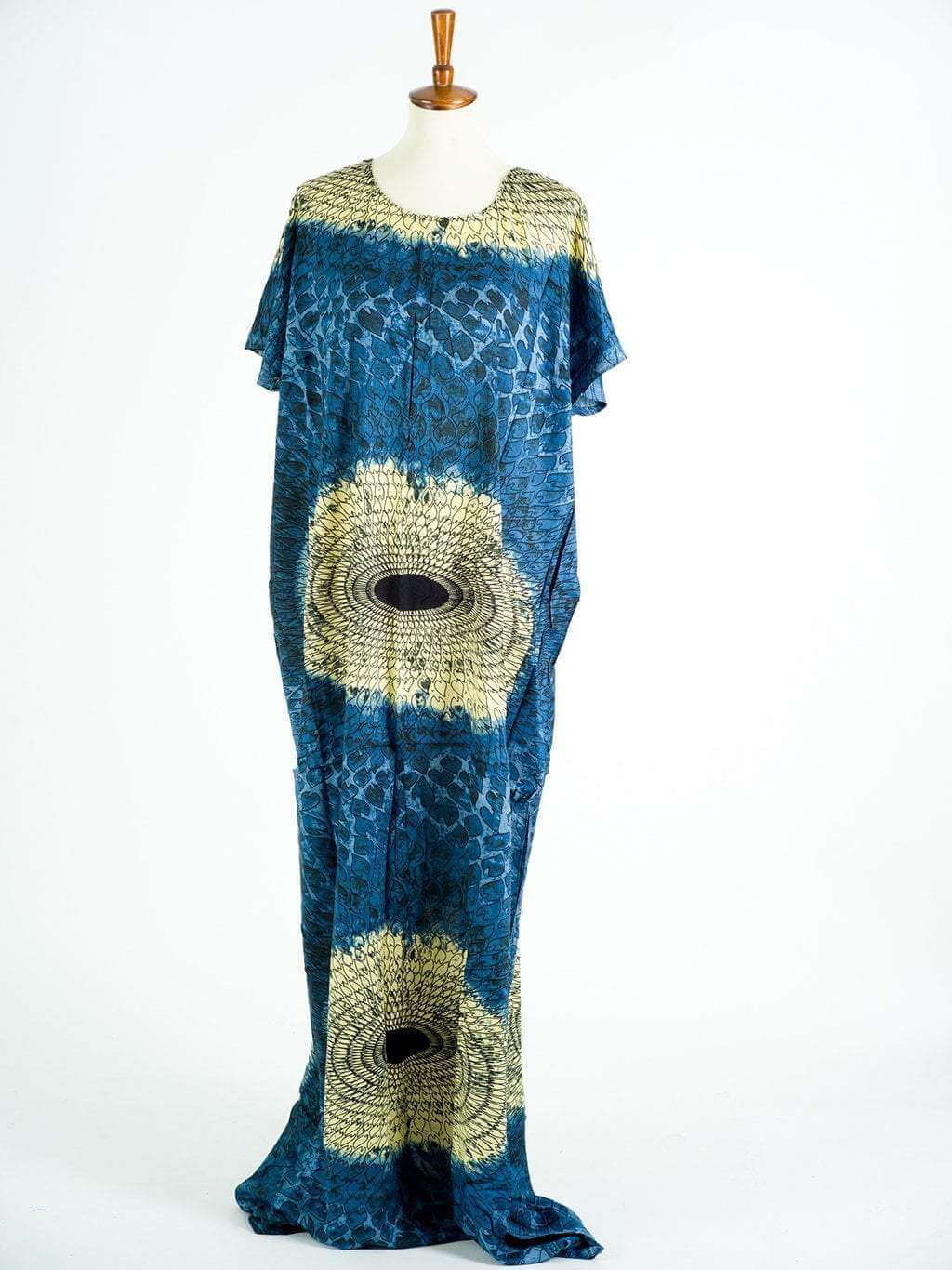 Blue feather hearts bati dress Kabayare