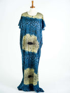 Blue feather hearts bati dress Kabayare