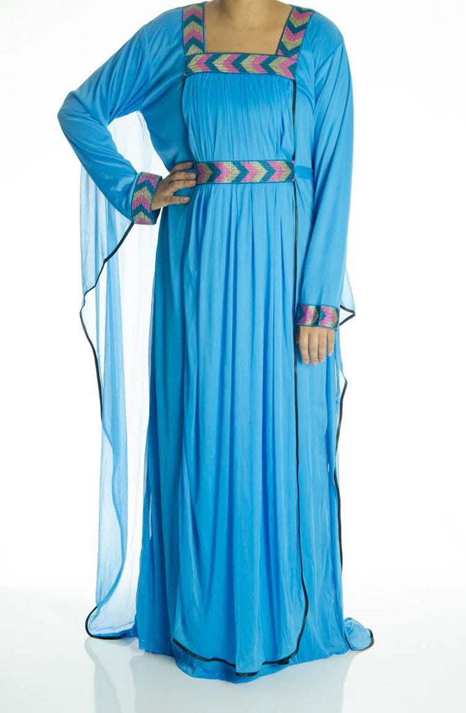 Blue Flash Kaftan Dress Kabayare