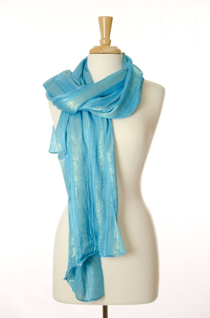Blue Golden Flare Scarf Kabayare
