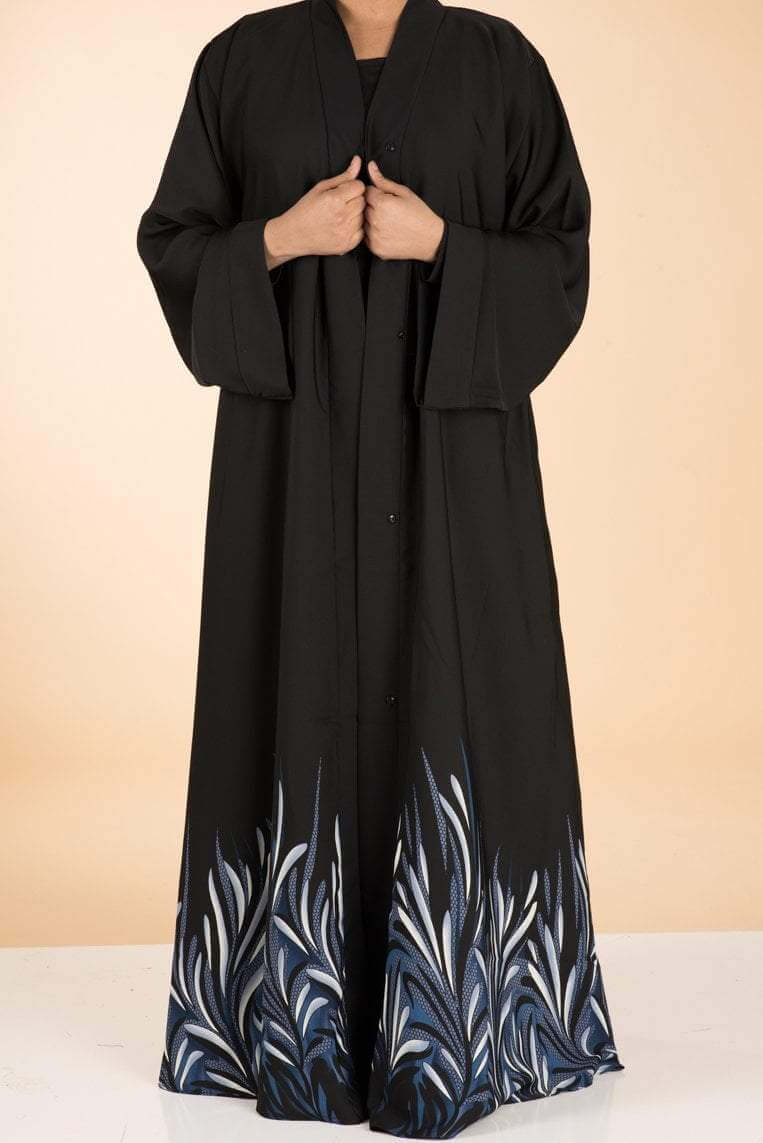 Blue herb Kimono Abaya Kabayare