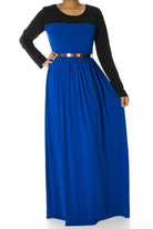 Blue Modern Edge maxi dress Kabayare