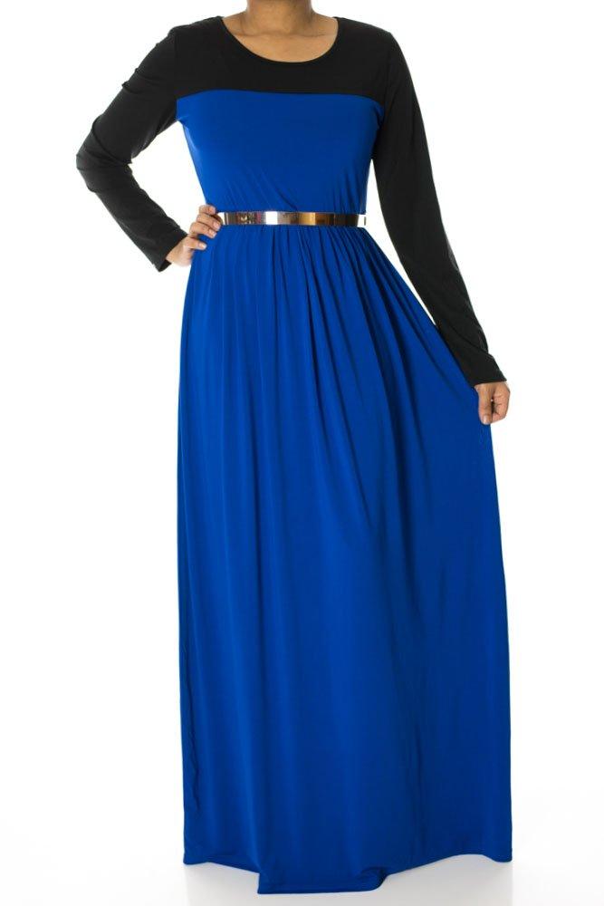 Blue Modern Edge maxi dress Kabayare