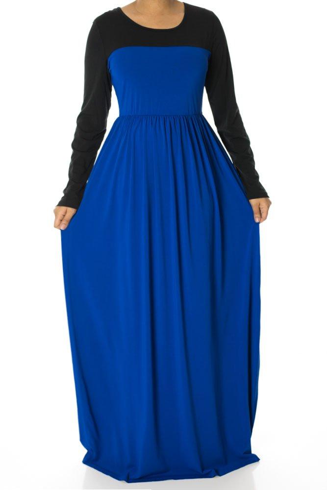Blue Modern Edge maxi dress Kabayare