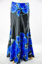 Blue Paint an Roses Skirt Kabayare