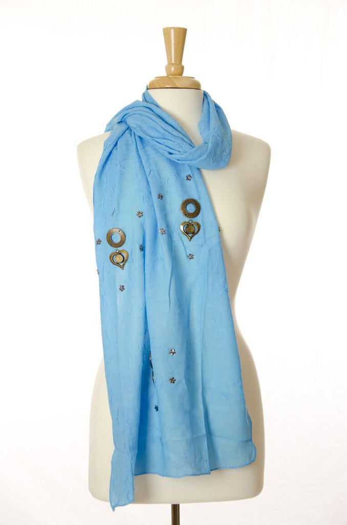 Blue Pendant Scarf Kabayare