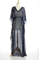 Blue Polka Dots Maxi Dress Kabayare