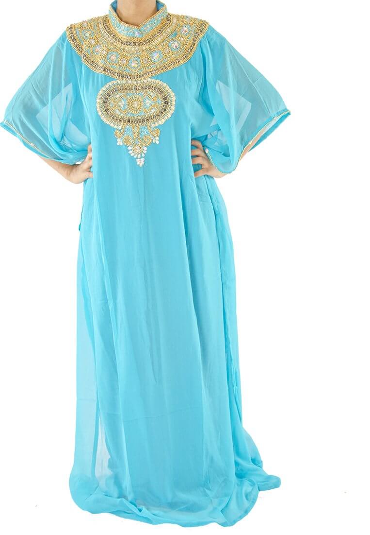 Blue Princess Kaftan Kabayare