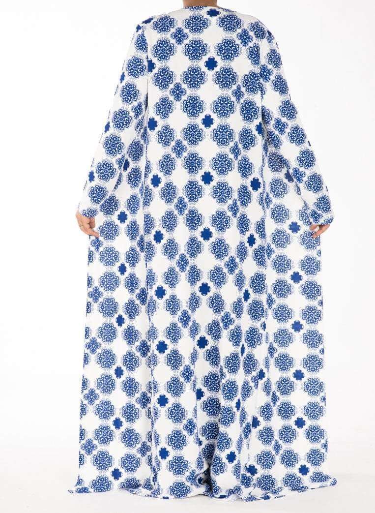 Blue PRINT Cardigan Kabayare