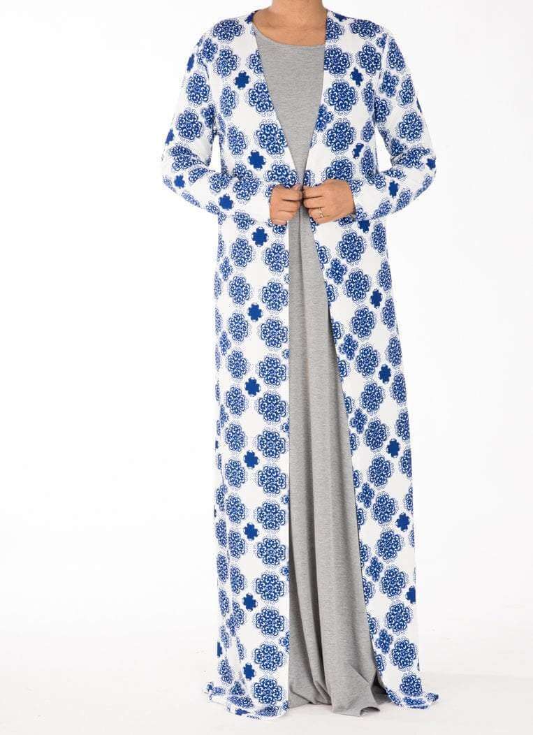 Blue PRINT Cardigan Kabayare