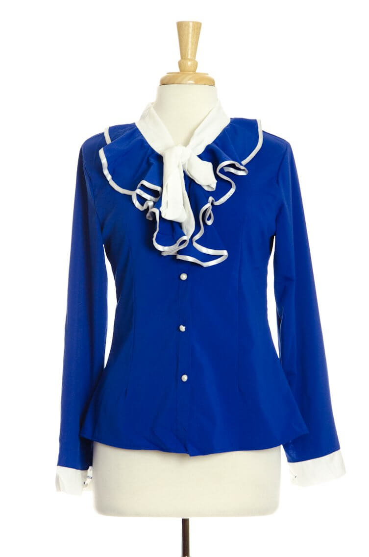 Blue Ruffle Bowknot Kabayare